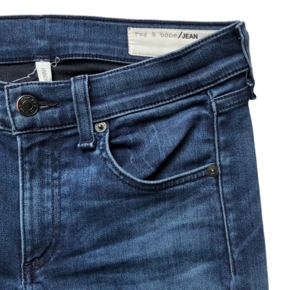 Rag & Bone Jeans Ankle Skinny Size 25 Blue Denim Raw Released Hem - Picture 5 of 15